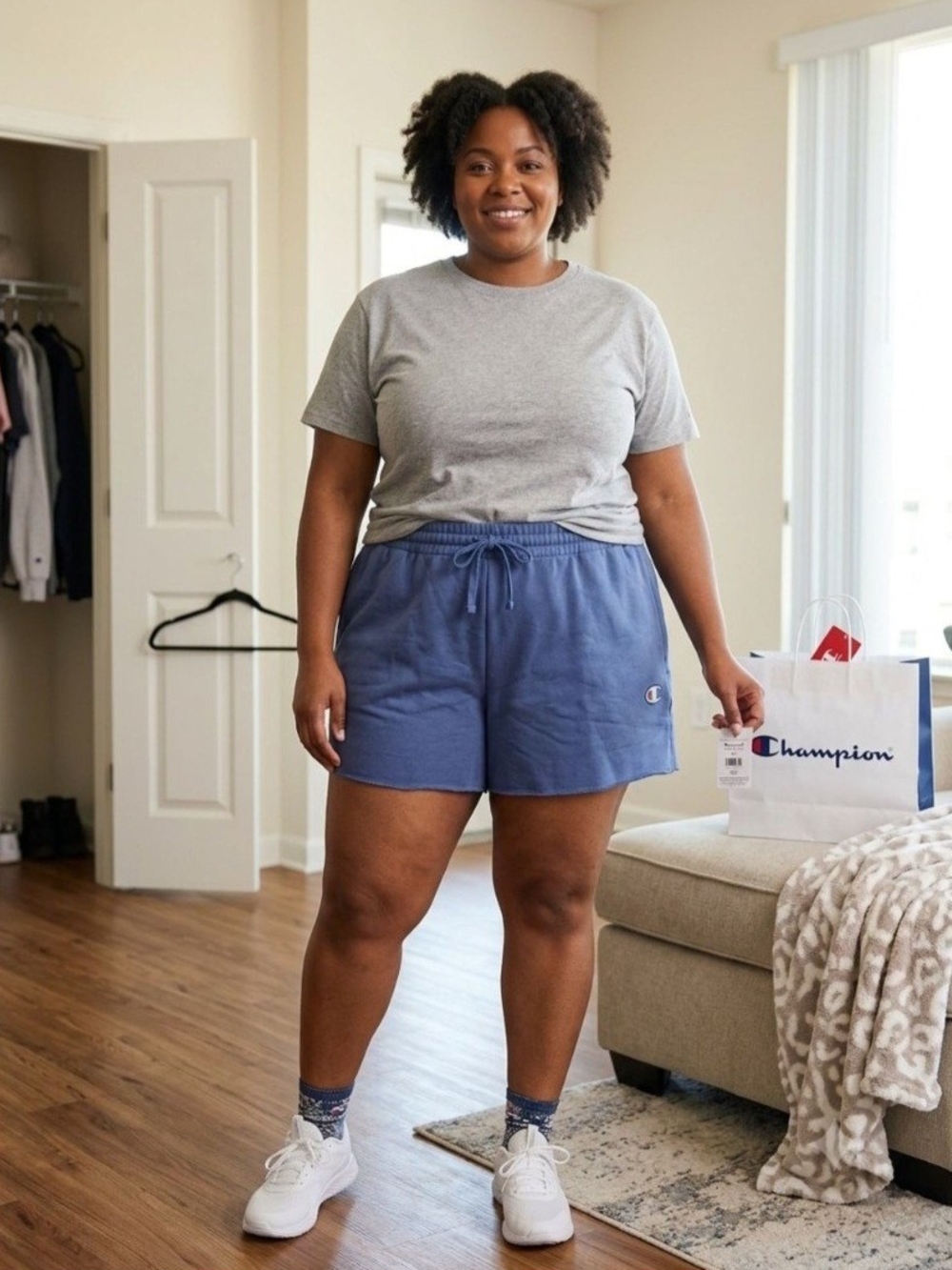 Champion Royal Blue Elastic Waist Shorts
